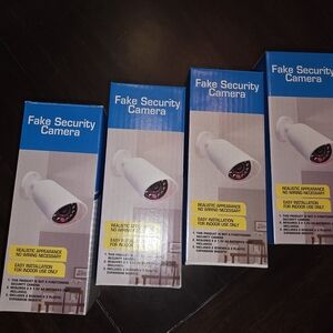 Fake Security Camera - White with Blue Box